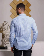 Azure Gridlock Long Sleeve Shirt