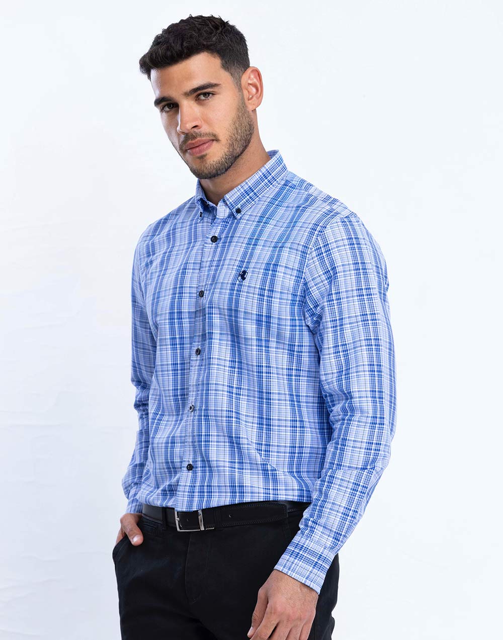 Sentinel Long Sleeve Shirt - Blue Check